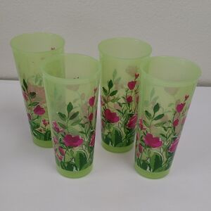 Floral Green Tumblers Set